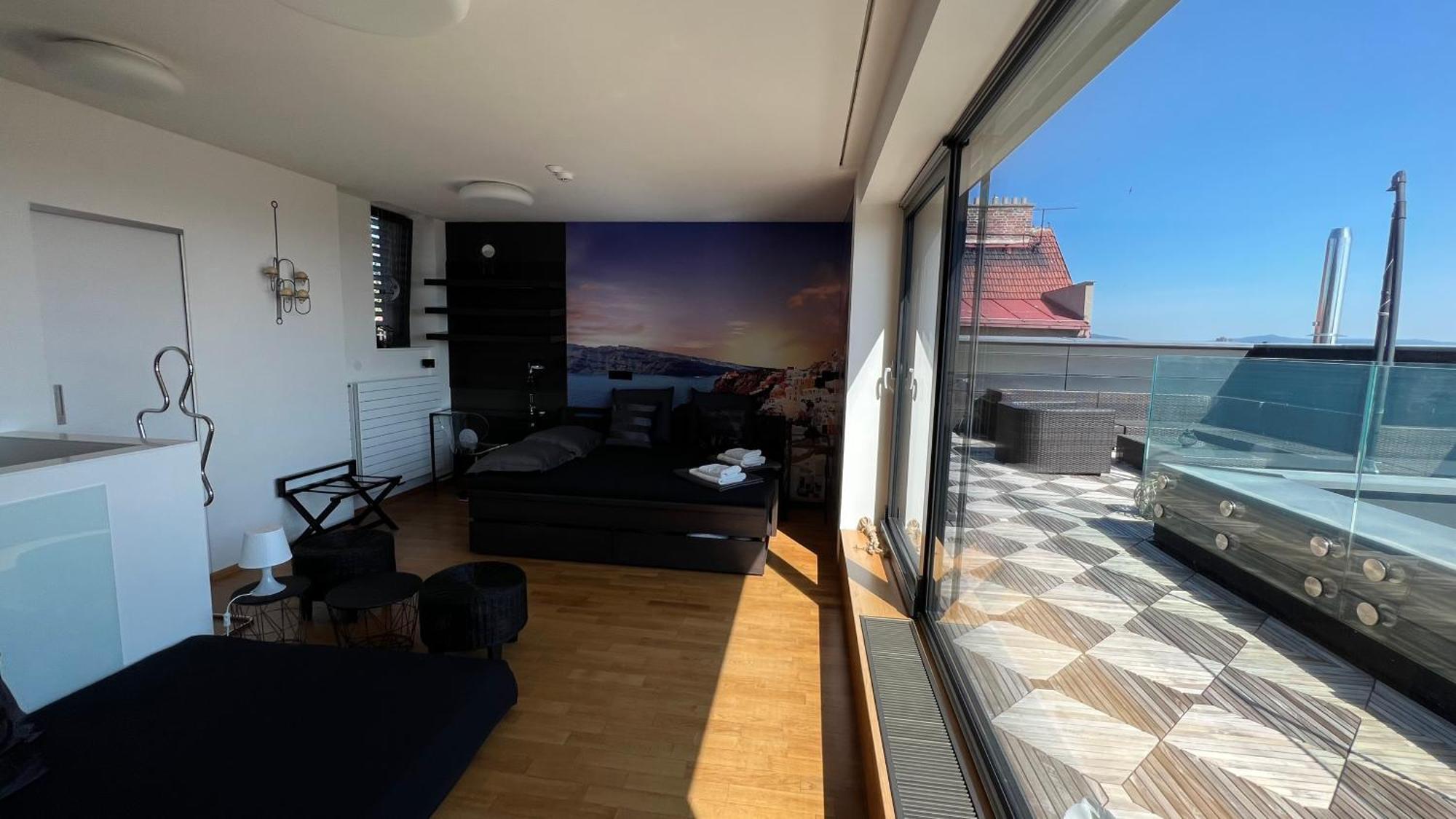 Apartman Se Saunou A Terasou S Vyhledem Na Brno Extérieur photo