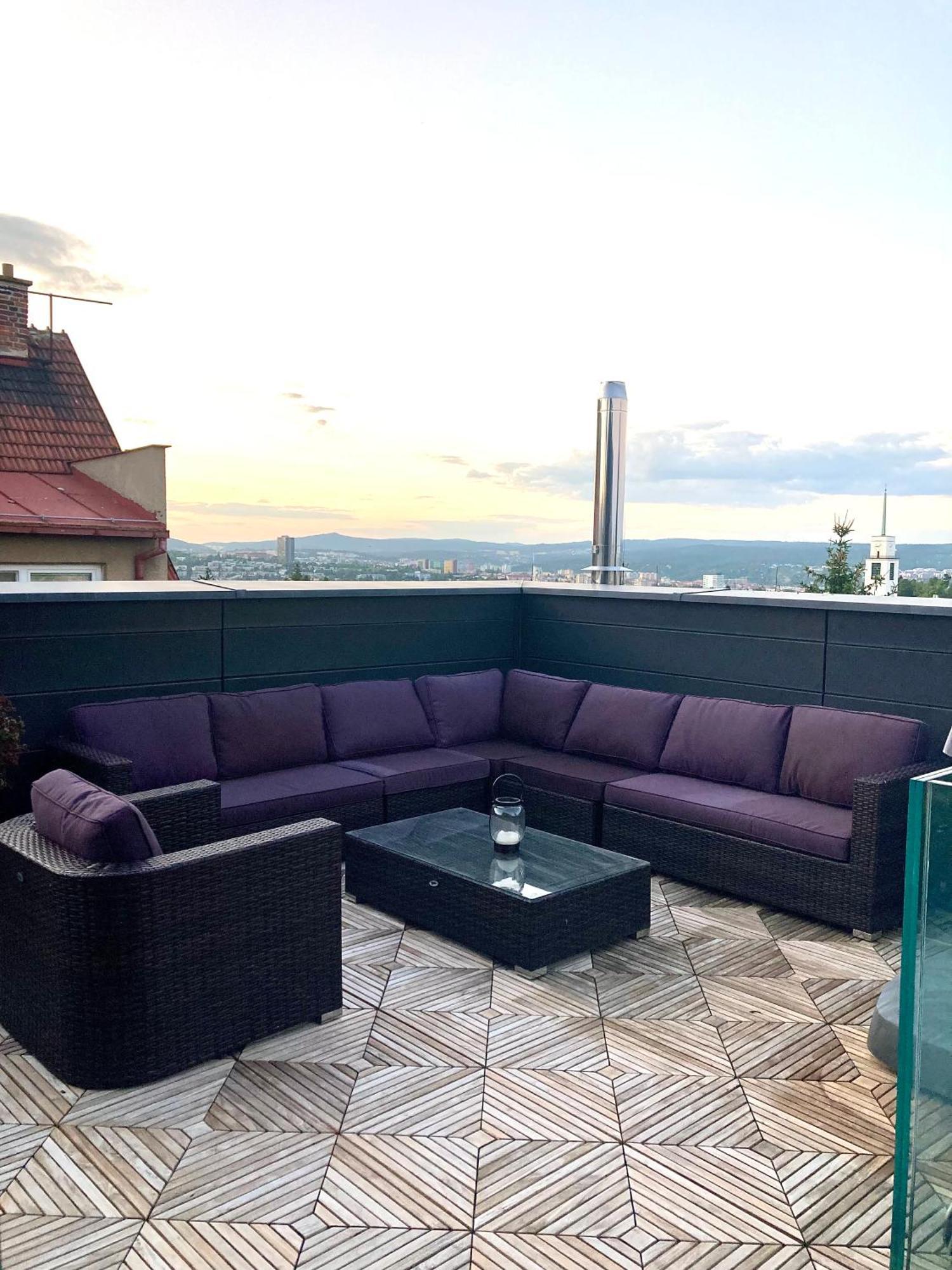 Apartman Se Saunou A Terasou S Vyhledem Na Brno Extérieur photo